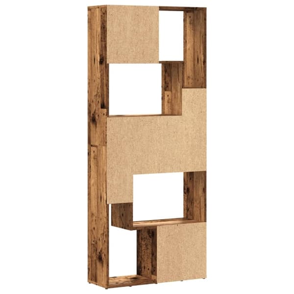 vidaXL bogreol 67x24x161 cm konstrueret træ antikt træ