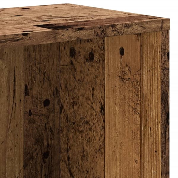 vidaXL bogreol 67x24x161 cm konstrueret træ antikt træ