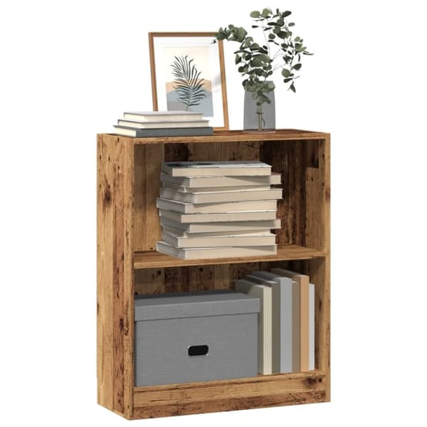 vidaXL bogreol 60x24x76 cm konstrueret træ antikt træ