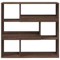 Miniatyrbilde 5 av 11: vidaXL Bokhylle/romdeler brun eik 100x33x94,5 cm