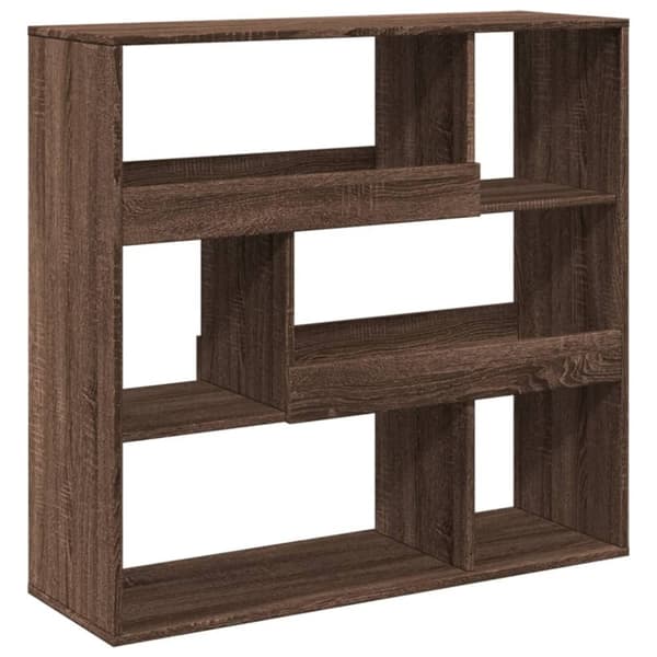 vidaXL Bokhylle/romdeler brun eik 100x33x94,5 cm