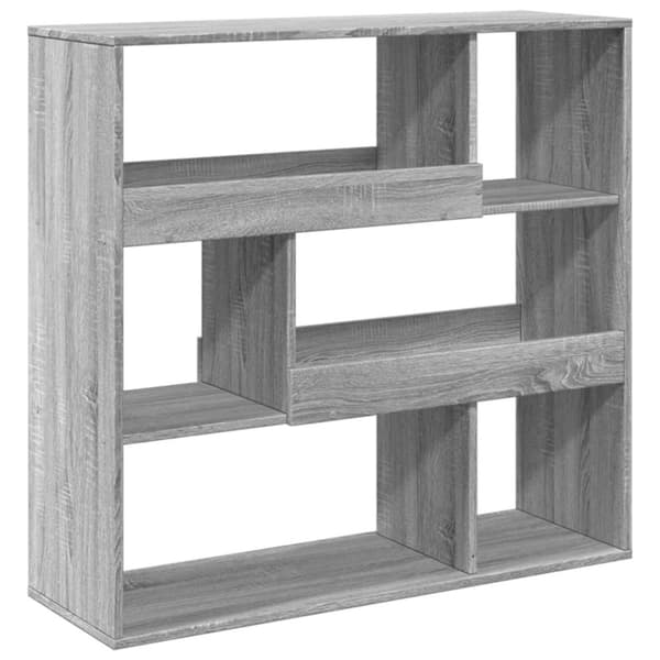 vidaXL Bokhylle/romdeler grå sonoma eik 100x33x94,5 cm
