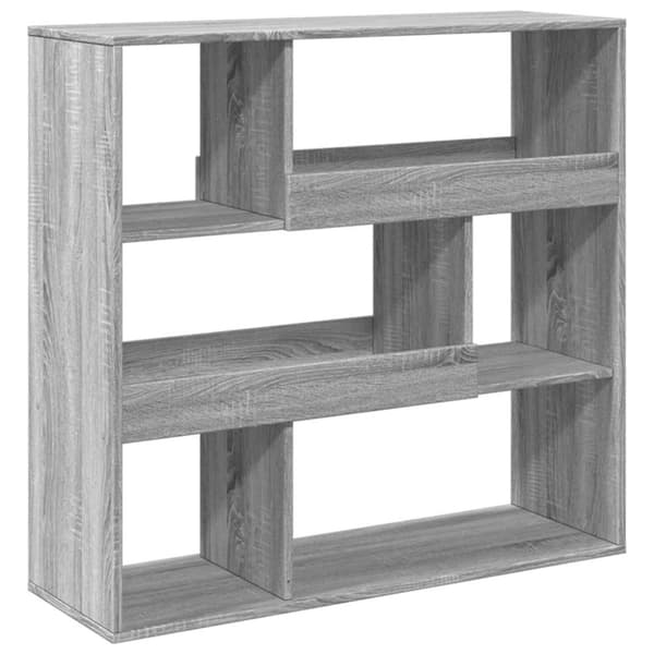 vidaXL Bokhylle/romdeler grå sonoma eik 100x33x94,5 cm