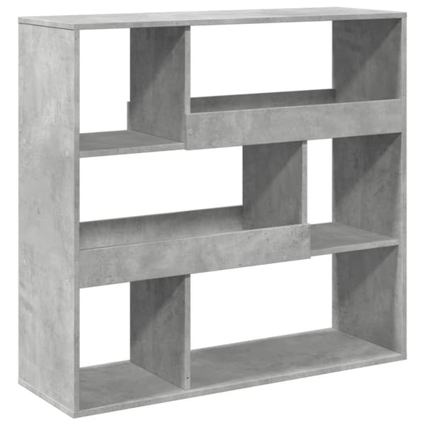 vidaXL Bokhylle/romdeler betonggrå 100x33x94,5 cm