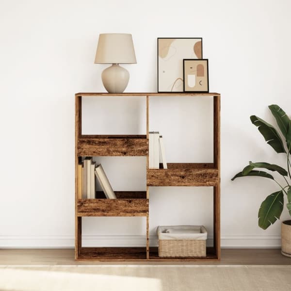 vidaXL bogreol/rumdeler 100x33x115 cm gammelt trælook