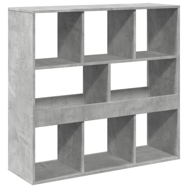 vidaXL Kirjahylly/tilanjakaja betoninharmaa 100x33x94,5 cm