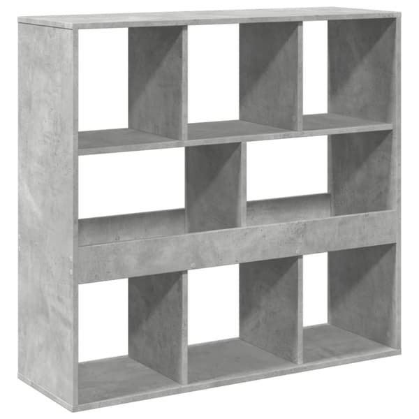 vidaXL Kirjahylly/tilanjakaja betoninharmaa 100x33x94,5 cm