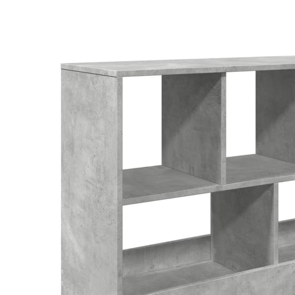 vidaXL Bokhylle/romdeler betonggrå 100x33x94,5 cm