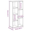 Miniatyrbilde 10 av 11: vidaXL Bokhylle brun eik 50x25x105 cm konstruert tre