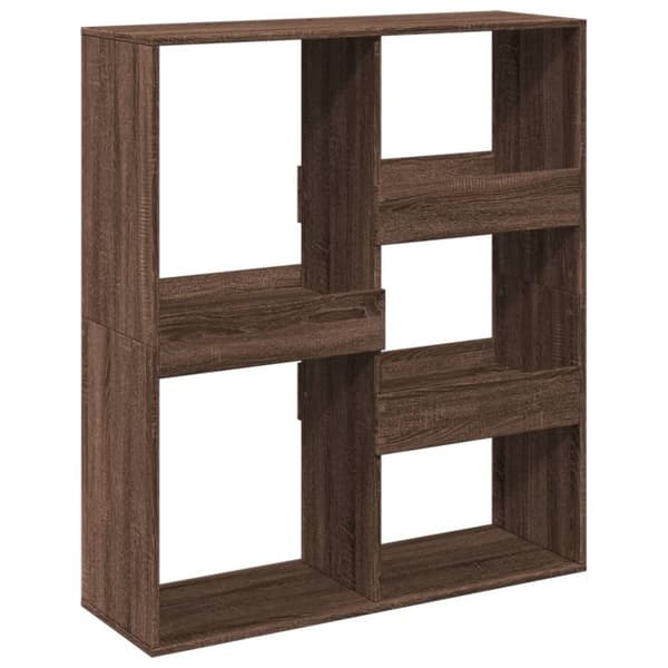 vidaXL Bokhylle/romdeler brun eik 100x33x115 cm