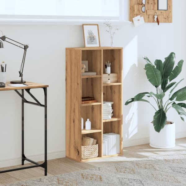 vidaXL Bokhylle artisan eik 50x25x105 cm konstruert tre