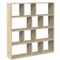 Miniatyrbilde 1 av 11: vidaXL Bokhylle sonoma eik 132x29x141,5 cm konstruert tre