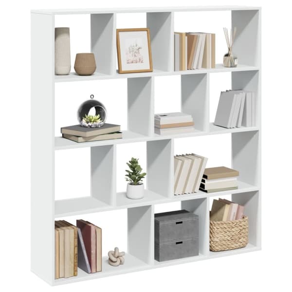 vidaXL Bokhylle hvit 132x29x141,5 cm konstruert tre