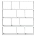 Miniatyrbilde 6 av 11: vidaXL Bokhylle hvit 132x29x141,5 cm konstruert tre