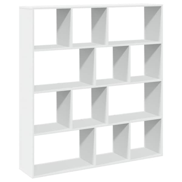 vidaXL Bokhylle hvit 132x29x141,5 cm konstruert tre