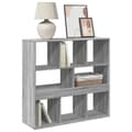 Miniatyrbilde 4 av 11: vidaXL Bokhylle/romdeler grå sonoma eik 100x33x94,5 cm