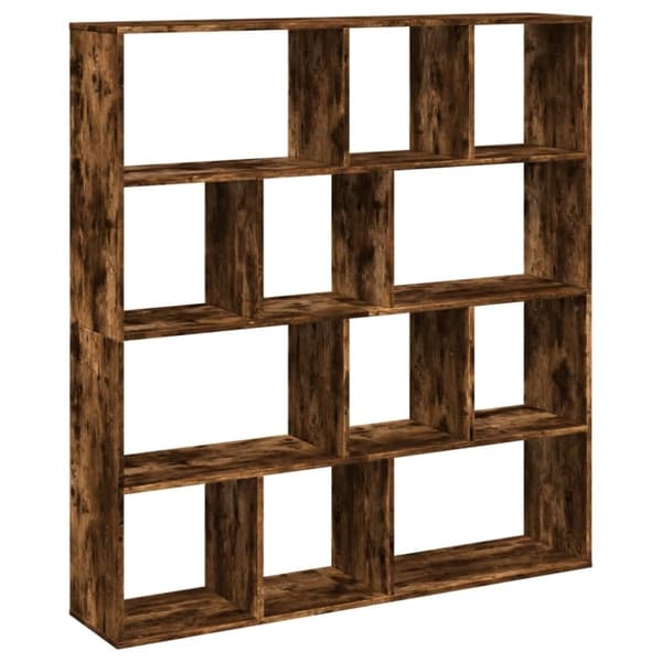 vidaXL Bokhylla rökfärgad ek 132x29x141,5 cm konstruerat trä
