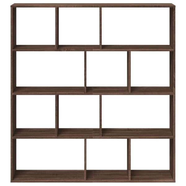vidaXL Bokhylle brun eik 132x29x141,5 cm konstruert tre