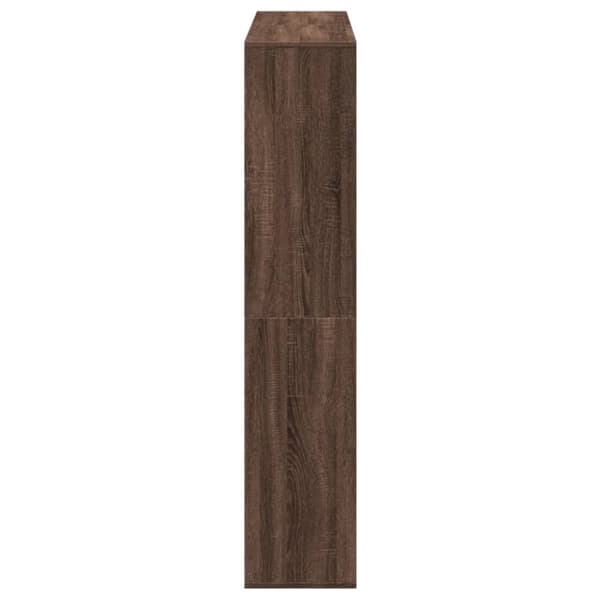 vidaXL Bokhylle brun eik 132x29x141,5 cm konstruert tre