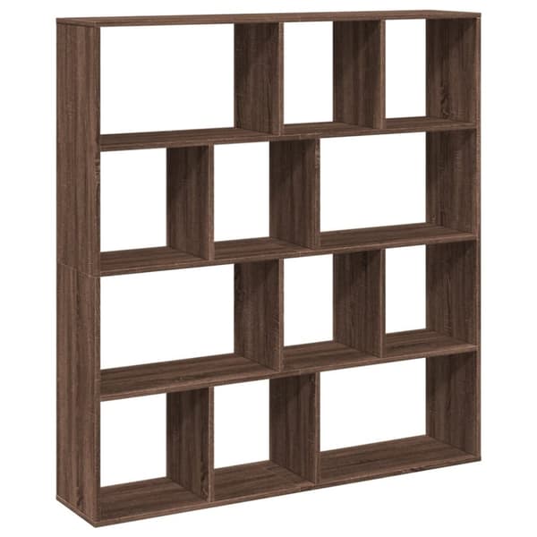 vidaXL Bokhylle brun eik 132x29x141,5 cm konstruert tre