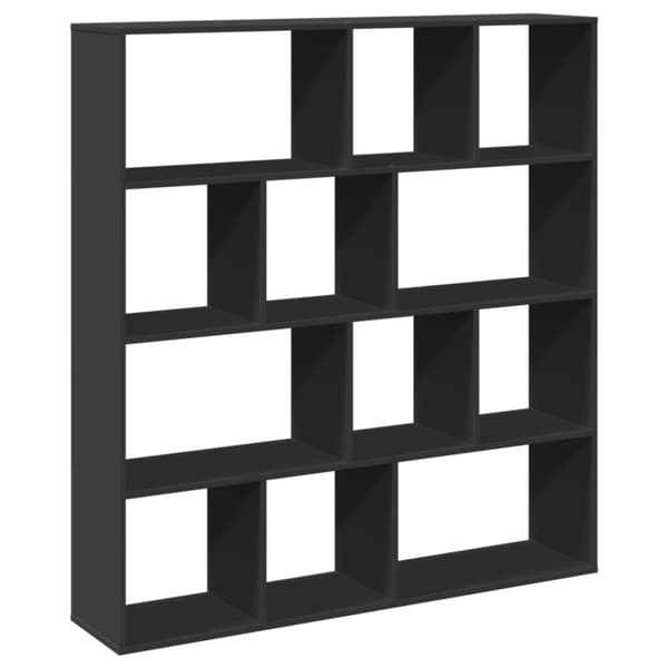 vidaXL Bokhylla svart 132x29x141,5 cm konstruerat trä