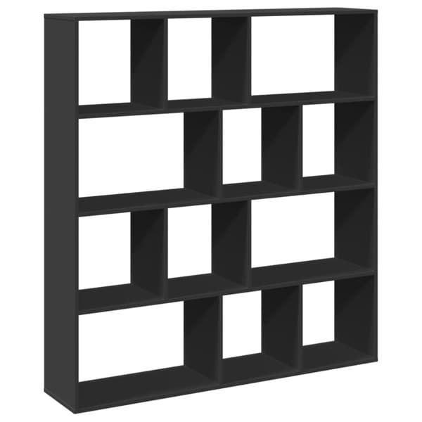 vidaXL Bokhylla svart 132x29x141,5 cm konstruerat trä