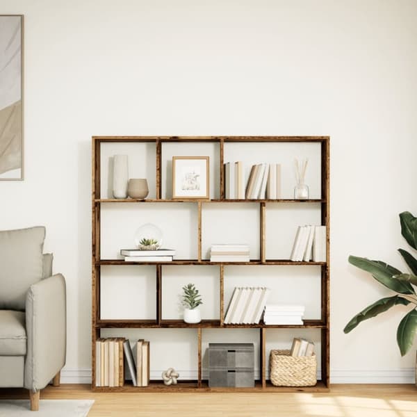 vidaXL Kirjahylly vanha puu 132x29x141,5 cm lastulevy