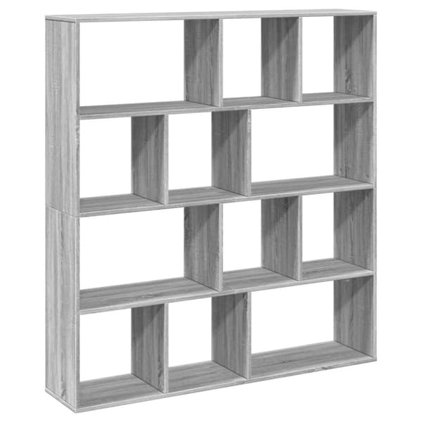 vidaXL bogreol 132x29x141,5 cm konstrueret træ grå sonoma-eg