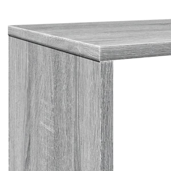 vidaXL bogreol 132x29x141,5 cm konstrueret træ grå sonoma-eg