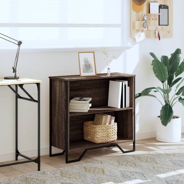 vidaXL bogreol 80x31x74,5 cm konstrueret træ brun egetræsfarve