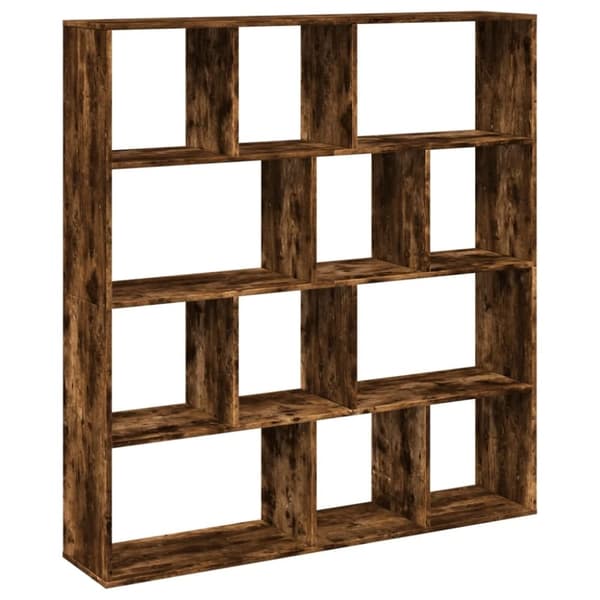 vidaXL Kirjahylly savutammi 132x29x141,5 cm tekninen puu