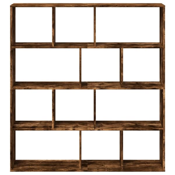 vidaXL Kirjahylly savutammi 132x29x141,5 cm tekninen puu