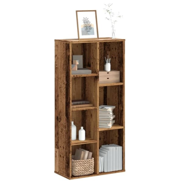 vidaXL bogreol 50x25x105 cm konstrueret træ antikt træ