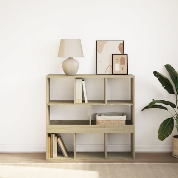 vidaXL Kirjahylly/tilanjakaja Sonoma-tammi 100x33x94,5 cm