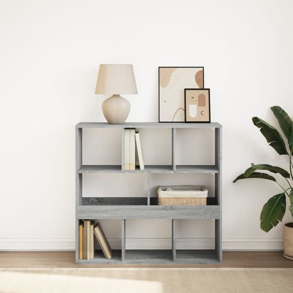 vidaXL bogreol/rumdeler 100x33x94,5 cm grå sonoma-eg