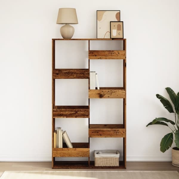 vidaXL bogreol 100x33x175 cm konstrueret træ antikt træ