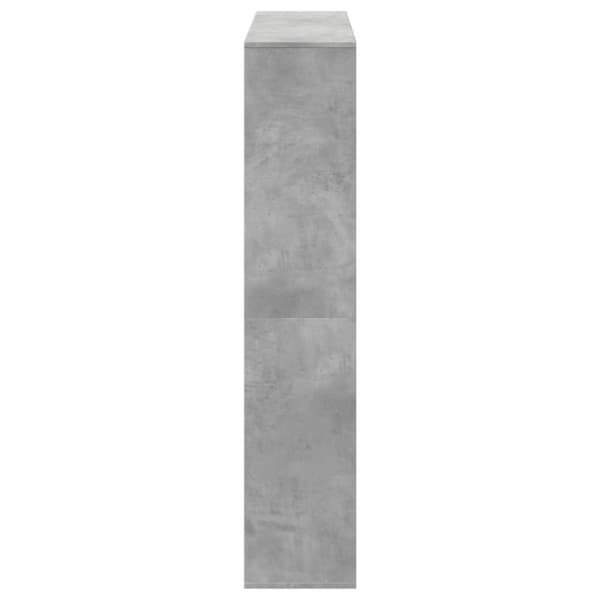 vidaXL Kirjahylly betoninharmaa 132x29x141,5 cm lastulevy