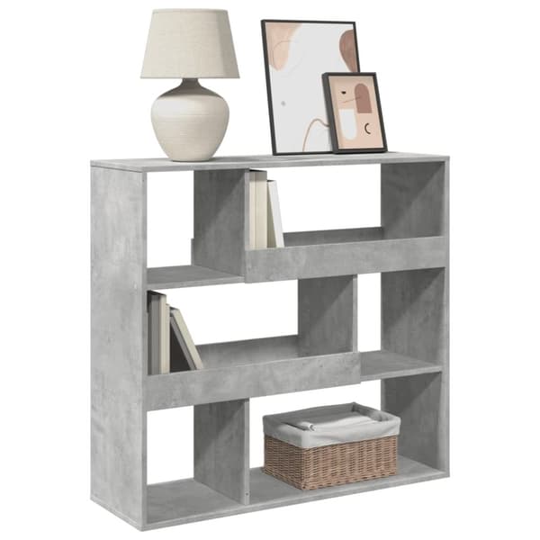 vidaXL rumdeler 100x33x94,5 cm konstrueret træ betongrå