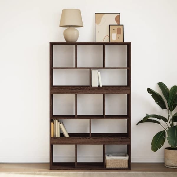vidaXL bogreol 100x33x156,5 cm konstrueret træ brun egetræsfarve