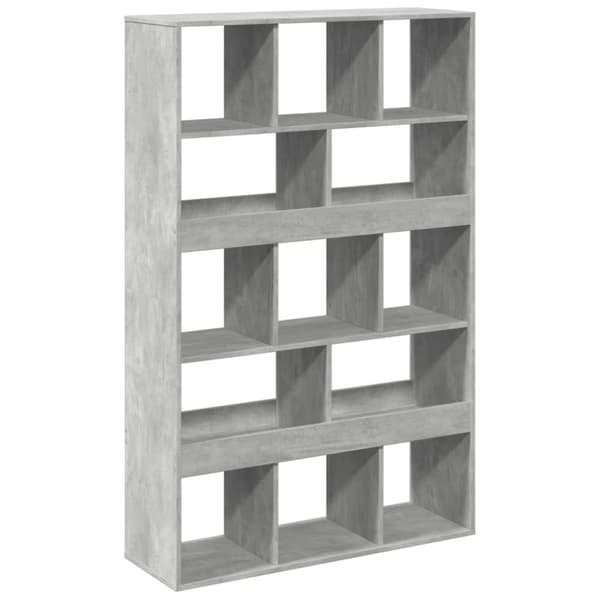 vidaXL Kirjahylly betoninharmaa 100x33x156,5 cm tekninen puu