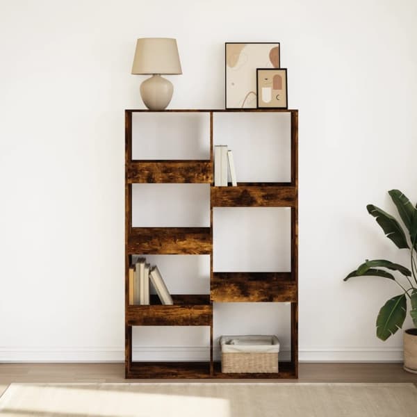 vidaXL bogreol 100x33x155,5 cm konstrueret træ røget egetræsfarve