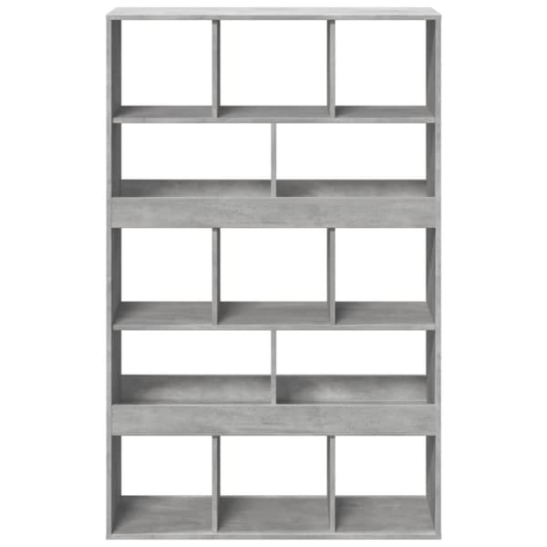 vidaXL Bokhylle betonggrå 100x33x156,5 cm konstruert tre