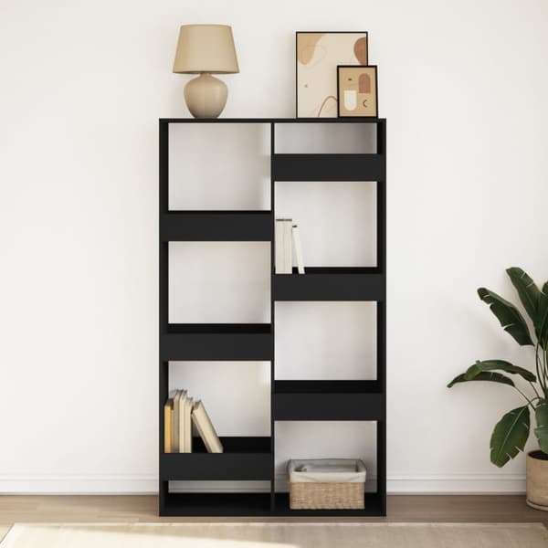 vidaXL Bokhylle svart 100x33x175 cm konstruert tre