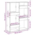 Pikkukuva 10 / 11: vidaXL Kirjahylly vanha puu 100x33x135 cm tekninen puu
