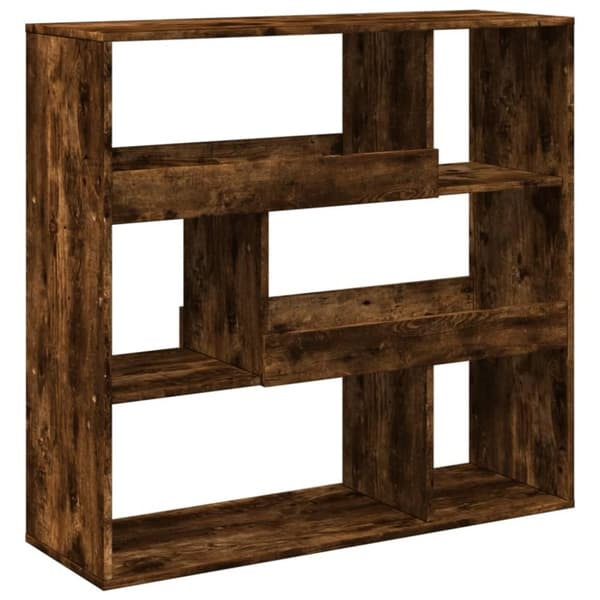 vidaXL rumdeler 100x33x94,5 cm konstrueret træ røget egetræsfarve
