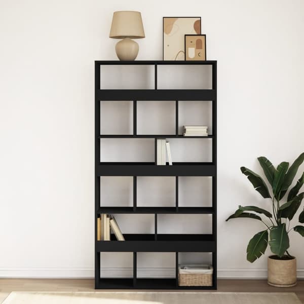 vidaXL bogreol 100x33x187,5 cm konstrueret træ sort
