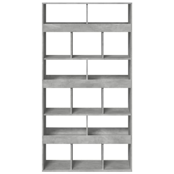 vidaXL Kirjahylly betoninharmaa 100x33x187,5 cm tekninen puu