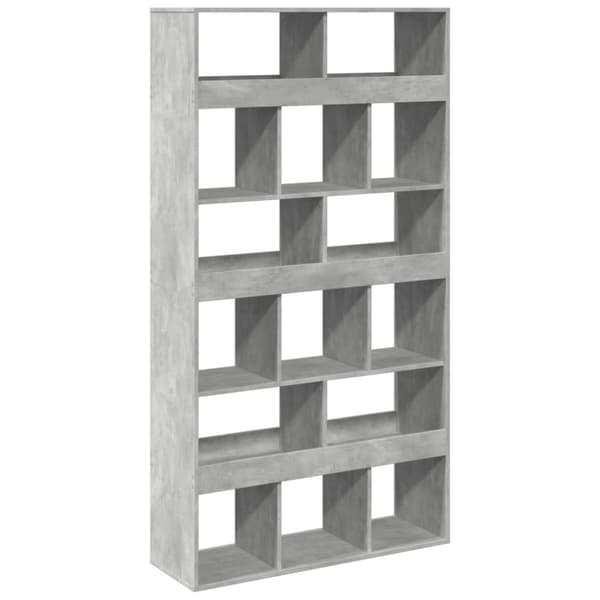 vidaXL Kirjahylly betoninharmaa 100x33x187,5 cm tekninen puu