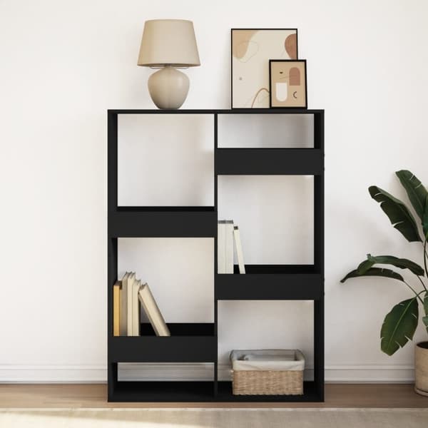 vidaXL bogreol 100x33x135 cm konstrueret træ sort