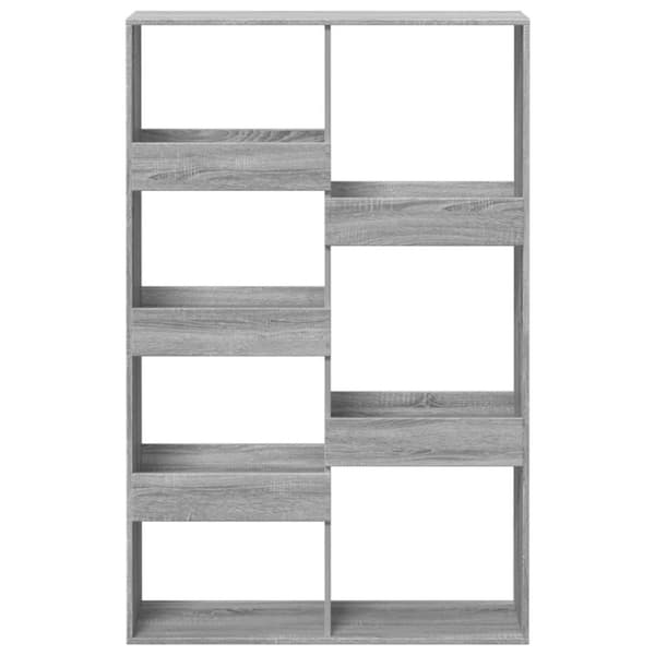 vidaXL bogreol 100x33x155,5 cm konstrueret træ grå sonoma-eg